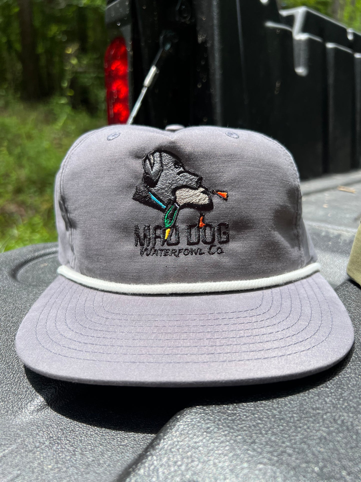 256 Charcoal Grey/ White Band Logo hat